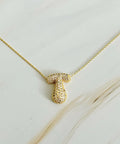 Crystal Bubble Initial Necklace