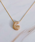 Crystal Bubble Initial Necklace