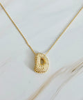 Crystal Bubble Initial Necklace