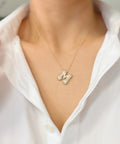 Crystal Bubble Initial Necklace