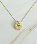 Crystal Bubble Initial Necklace