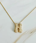 Crystal Bubble Initial Necklace