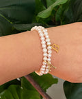 Freshwater Pearl Charm Bracelet - Demuura