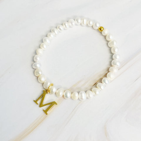 Freshwater Pearl Charm Bracelet - Demuura