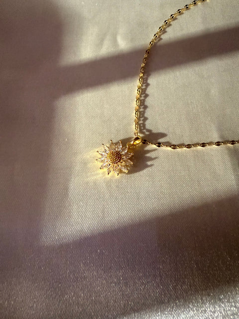 Sunflower Simulation Necklace