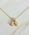 Crystal Bubble Initial Necklace